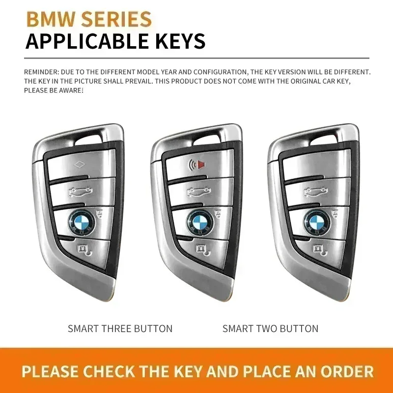 /Zinc Alloy Car Remote Key Cover Case Holder For BMW X1 X3 X5 X6 X7 G20 G30 G01 G02 G05 G11 G32 1 3 5 7 Series Keychain Accessor view 3