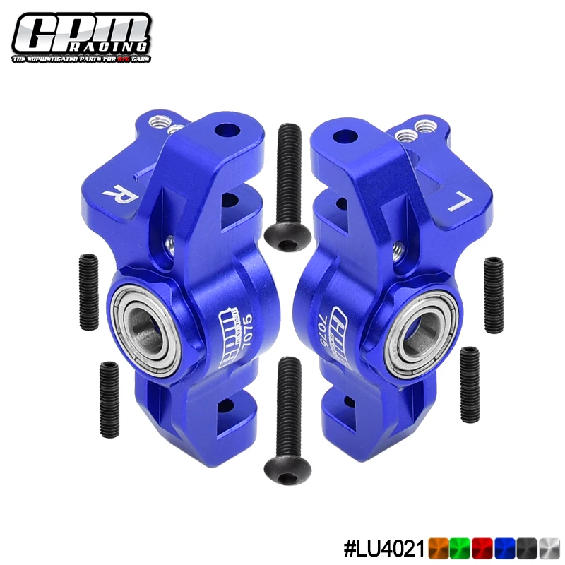 GPM 7075 Alloy Front Spindle Set (Larger Inner Bearings) For LOSI 1/10 Lasernut Tenacity Ultra 4 / Tenacity DB Pro