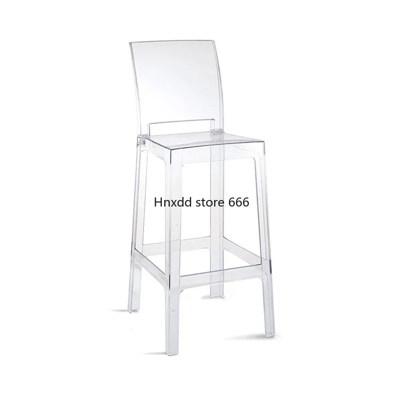 Make Up Chair Plastic Home Bar Height Transparent Banks Kitchen Stools Luxury Gamer Backrest Step Stool Designer High MQBY