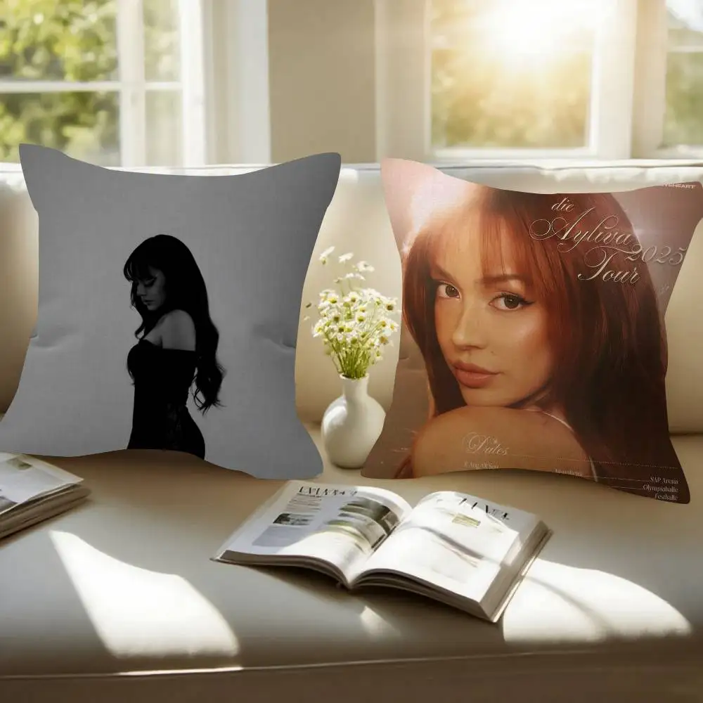 Beauty A-Ayliva German Singer Double-sided Printed pillow cover Short plush Suitable living rooms bedrooms throw cushion cover