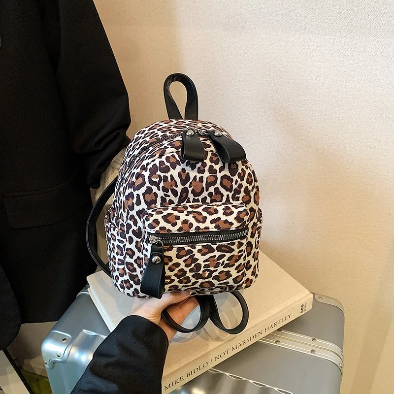 

Vintage Leopard Printed Small Backpacks For Women Lightweight Travel Bag Female Fashion Backpack Ladies Knapsack 2026 Trended
