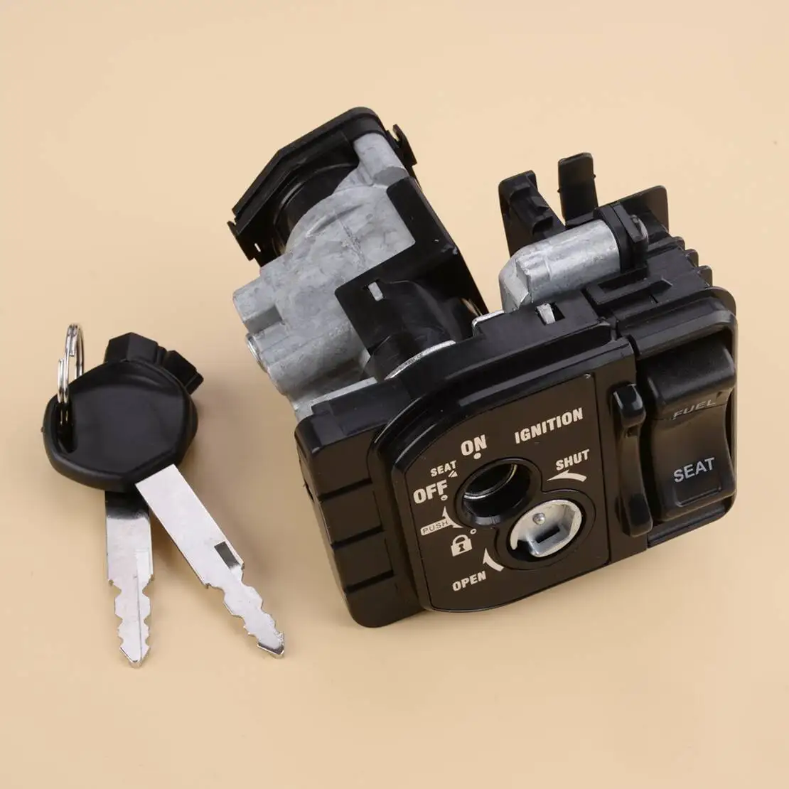 مفتاح برميل الإشعال قفل مع 2 مفاتيح عدة سبائك الألومنيوم الأسود صالح لهوندا PCX 125 WW125EX2 2015 2016 2017