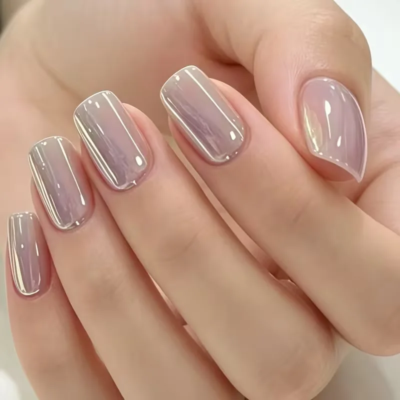 Light purple opal glazed nail polish 10ml quick drying no baking easy to apply long-lasting color fixing  manicure