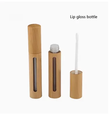 

20pcs 7ml Bamboo Lip Gloss Tubes Lipgloss Tube Packaging Empty Refillable Cosmetics Container