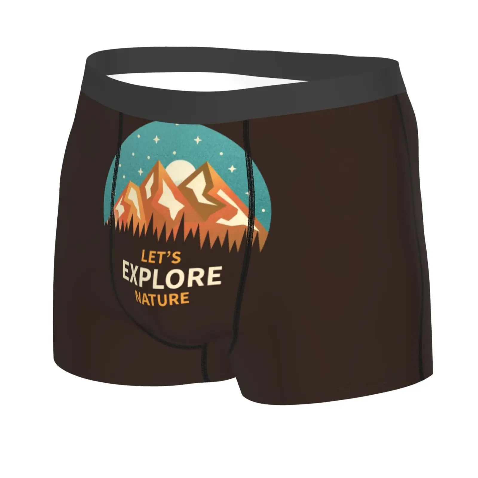 Let's Explore Nature Print Men Underwear Boxers Breathable Mens Boxershorts Men's Panties Underpants Man Boxers Briefs Trunks
