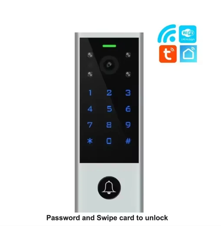 Interphone vidéo couleur filaire IP65 résistant aux intempéries, contrôle d'accès bidirectionnel, co