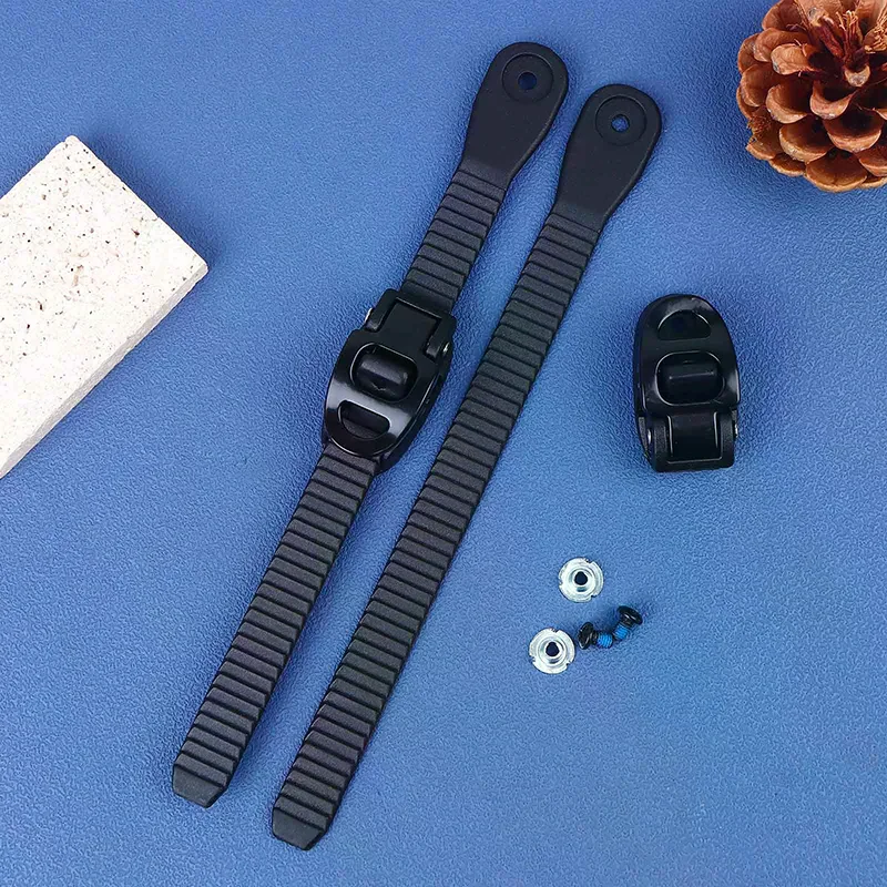2Pcs Snowboard Ankle Ladder Straps With Screws Adjustable Roller Skating Shoes Strap Snowboard Binding Replacements