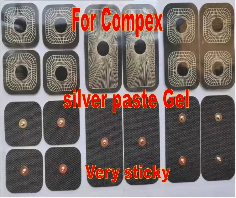 20pcs New Self Adhesive TENS Electrode Square Larger Studded Pads for Compex Muscle Stimulator Machines