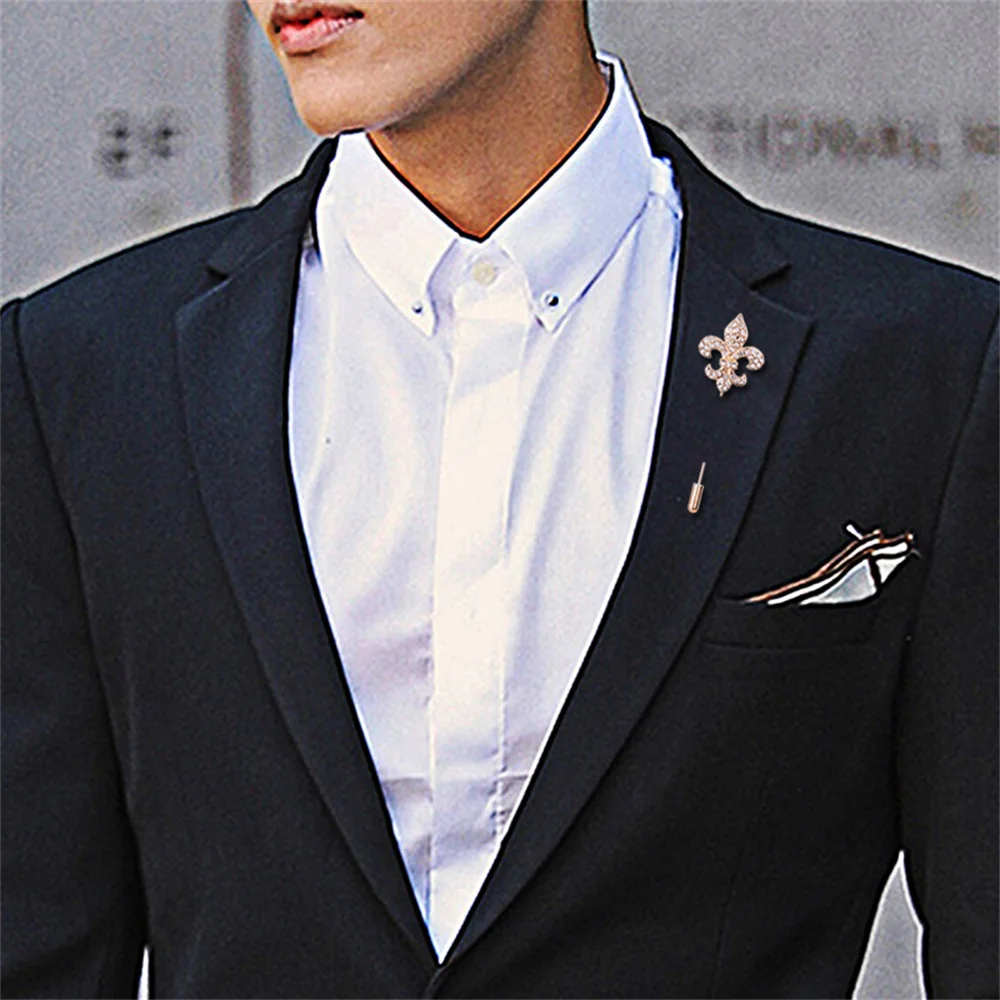 

Beach Long Needle CZ Ship Anchor Men Brooch Fashion Luxury Zircon Flower Metal Lapel Pins Women's Jewelry Accessories Corsage