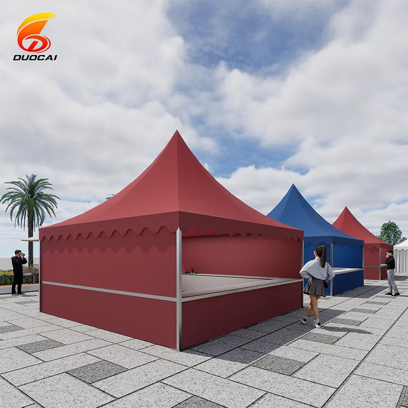 Duocai Customized Outdoor Trade Show Canopy 3x3m 5x5m 6x6m Pagoda Tent with Aluminum Alloy Frame for Sale