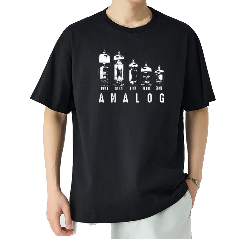 Men's T-shirt for Men Fashion Electron Valve Lover T Shirt Short-sleeved Analog Vacuum Tubes Gift Summer Casual Men's Tee Tops