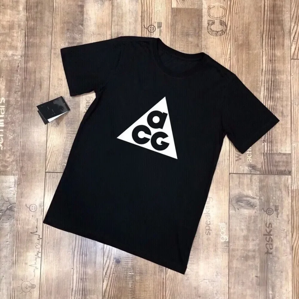 

TLL Unisex 2025 Summer New ACG Basic Printed Sports Basketball Casual Cotton Loose Large Size Trendy T-shirt Short Sleeve Top