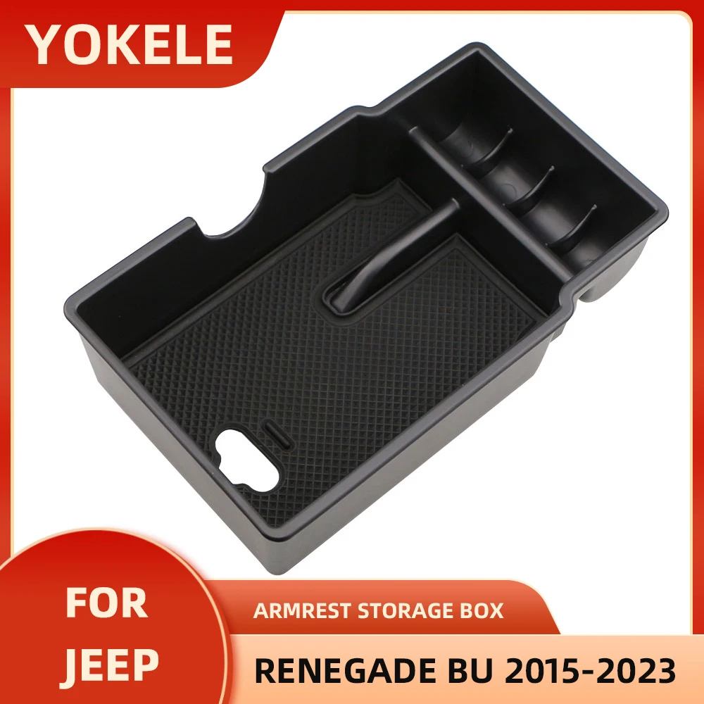 For Jeep Renegade BU 2015 2016 2017 2018 2019 2020 2021 2022 2023 Car Central Armrest Box Storage Stowing Tidying Container Tray