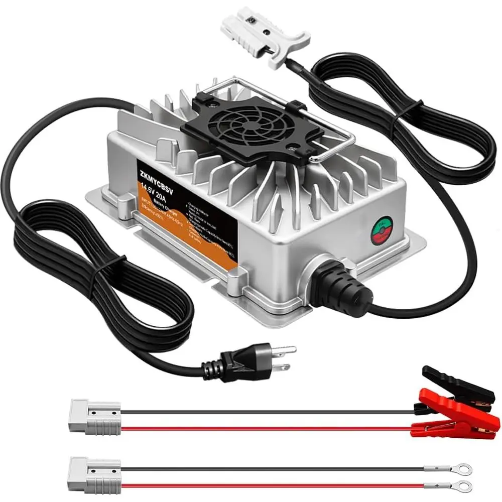 

Модернизированное зарядное устройство для литиевых батарей 14,6 В, 20 А, зарядное устройство для литиевых батарей 14,6 В, зарядное устройство для литиевых батарей 12 В с множественной защитой и светодиодом