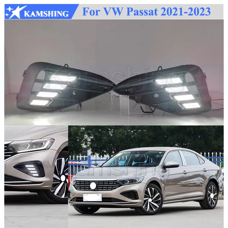 

Kamshing 1 Set Modify LED Daytime Running Light DRL For VW Passat 2021-2023 Front Foglight Front Driving Decorative Light