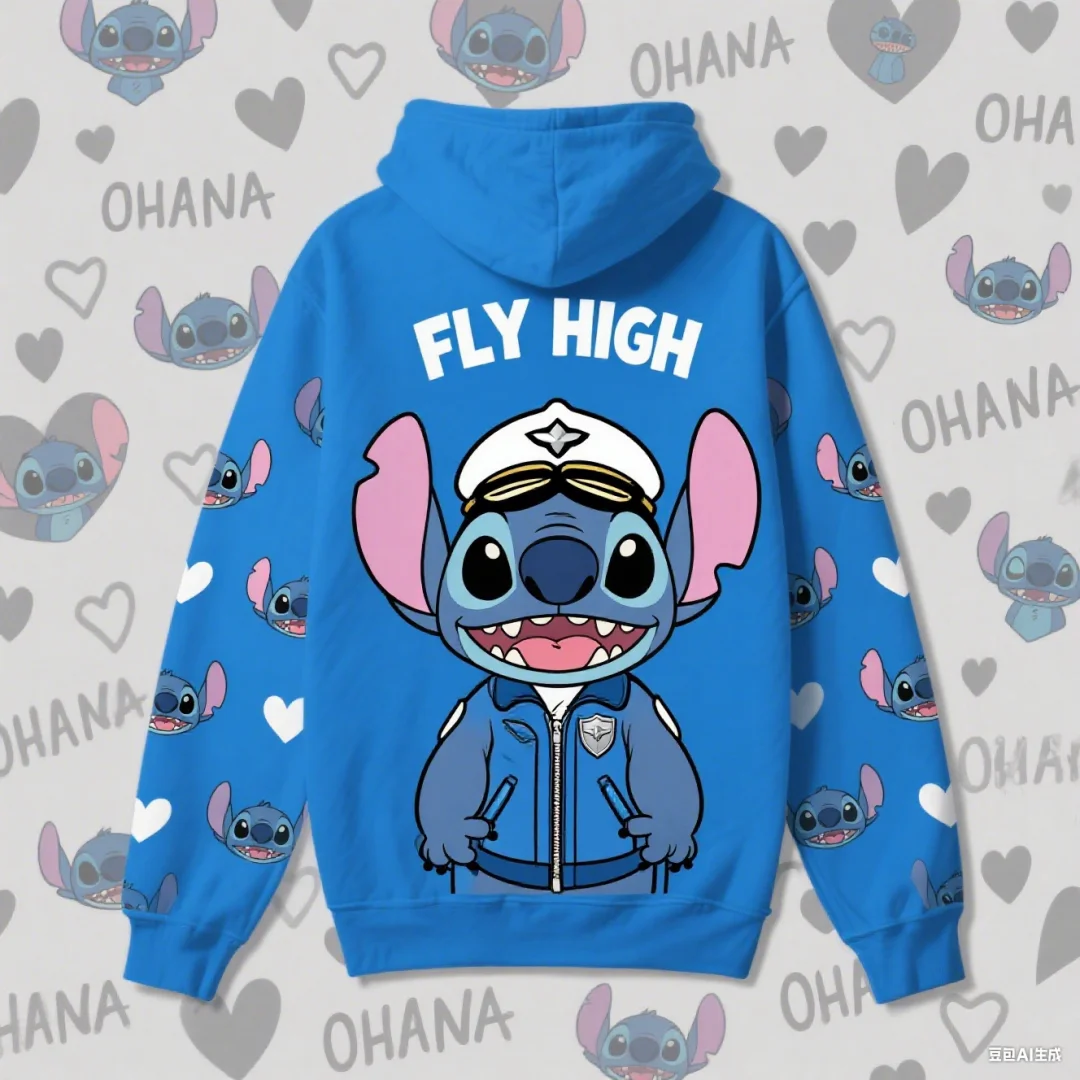 Sudadera con capucha gráfica de Stitch de Disney con estampado 3d, moda de otoño, sudaderas de ocio Y2k, sudaderas con capucha para niños, sudaderas con capucha para hombres y mujeres