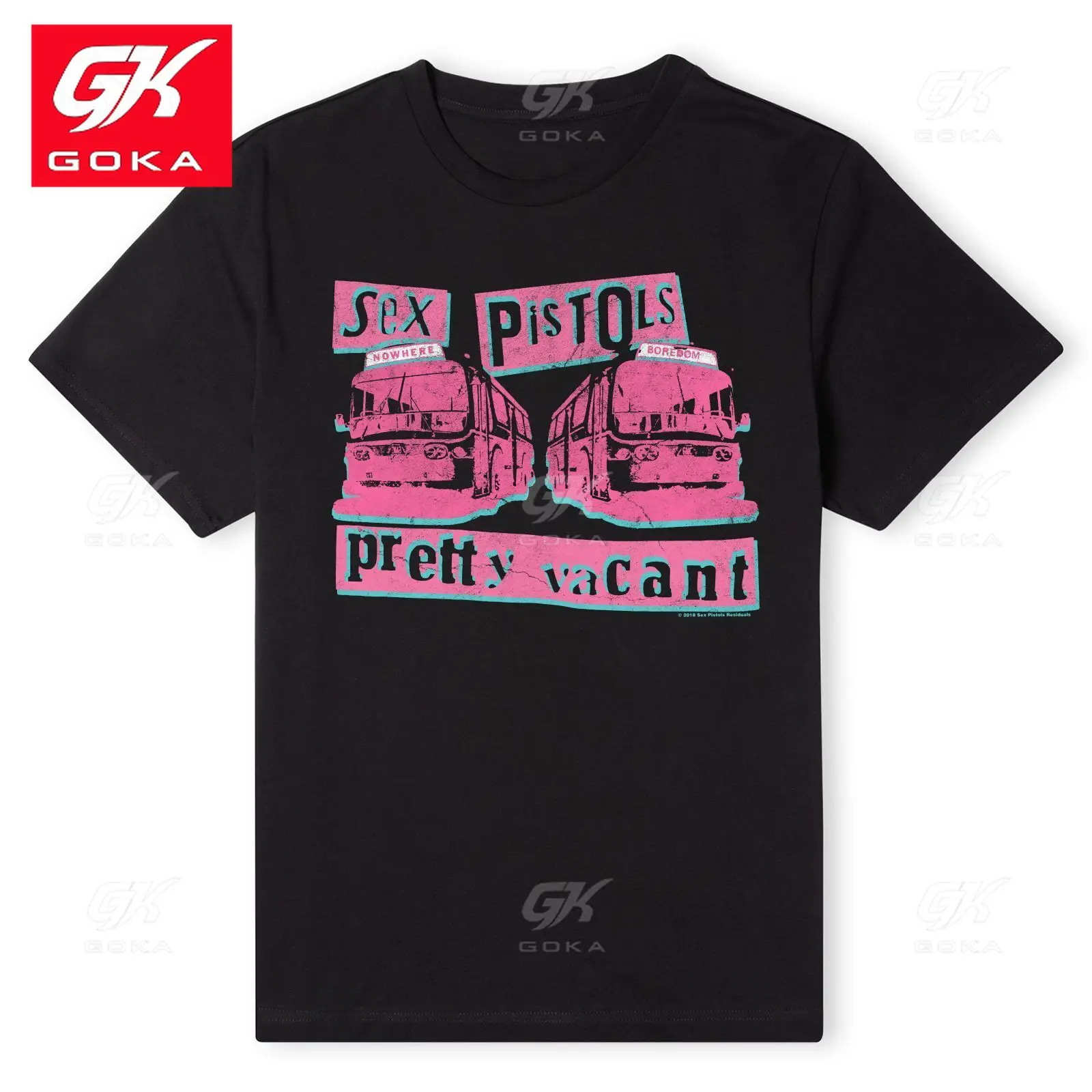 Official Sex Pistols Pretty Vacant Unisex T-Shirt Graphic T Shirts Mens Clothing Cotton Tees Vintage Tops Printed Classic Tee