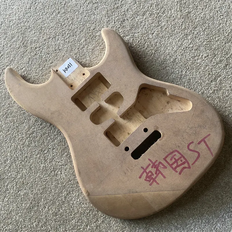 kB031 Sample Order Semi Finishing 6 String Electric Guitar Body in Solid Basswood HSH Pickups 2 Pivots Bridges DIY Replace