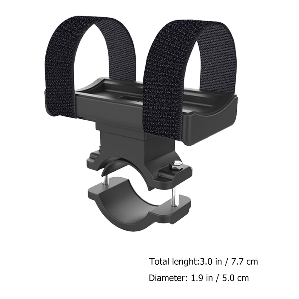 

Bike Handlebar Rack Plastic Black Durable Mountain Bike Flashlight Bracket for Flashlight Headlight Stopwatch Holder
