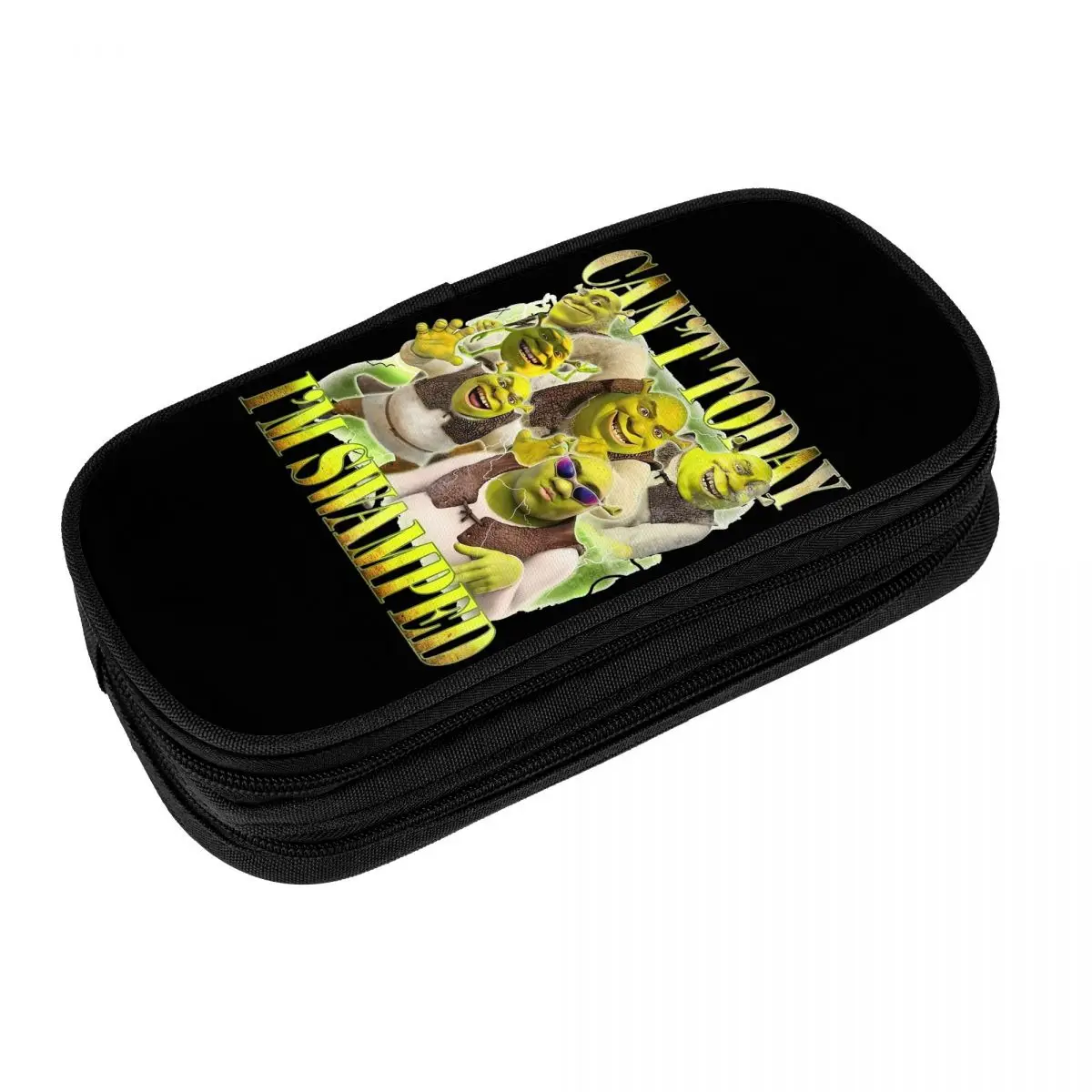 

Fun Can't Today I'm Swamped Pencil Cases Shreks Pencilcases Pen Holder for Student Large Storage Bag Office Zipper Stationery