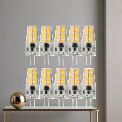 12pcs LED G4 Bulb Silica Gel 1.5W 2W 3W AC DC 12V 24V Dimmable COB Warm White Light Stroboscopic Replacement of 20W 30W Halogen