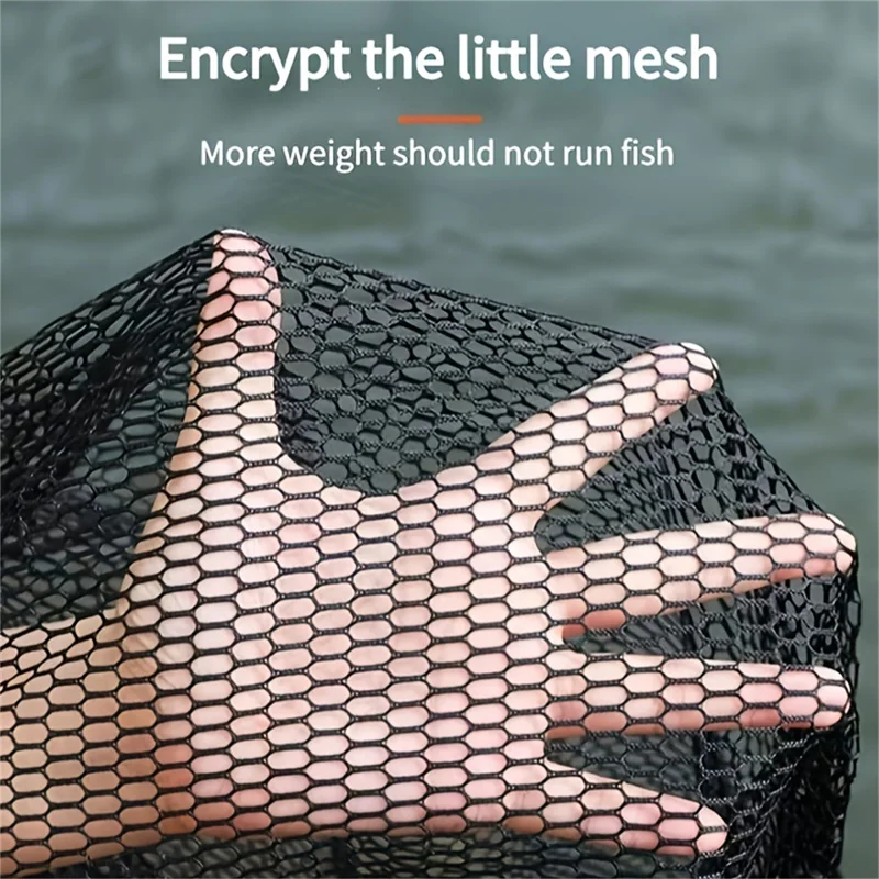 Portable Fishing Landing Net with Drawstring Encrypted Mesh Fish Catching Collection Bag Easy Fish Collection Holding Bag