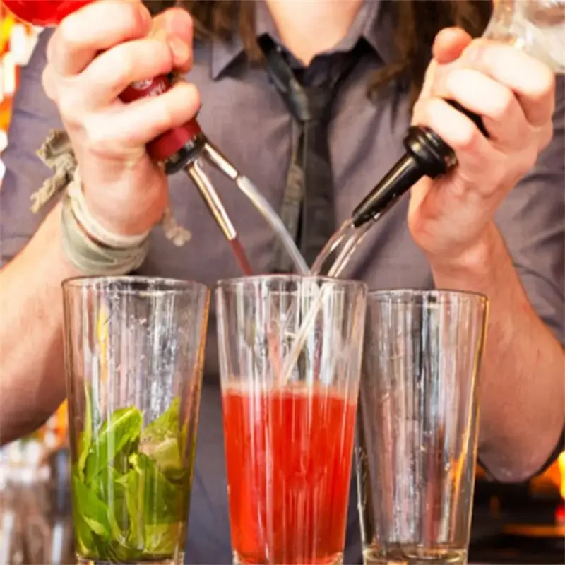 الفولاذ المقاوم للصدأ زجاجة النبيذ المدفق النفط الفلين نادل النبيذ الملحقات الخمور الروح Freeflow صنبور سدادة أدوات البار المطبخ #6