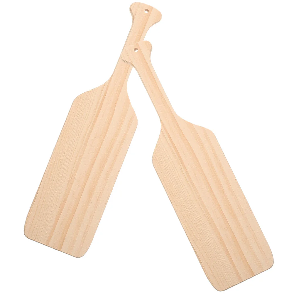 

2Pcs Wooden Unfinished Paddle DIY Craft Decor Rustic Look Home Hanging Ornament Wooden Unfinished Paddle Home Hanging Ornament