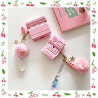 Pink Retro Vintage Cell Phone Design Case Airpods Pro 2 3 Generation Soft Silicone Cover Cute Big Brother Phone Protective Cover