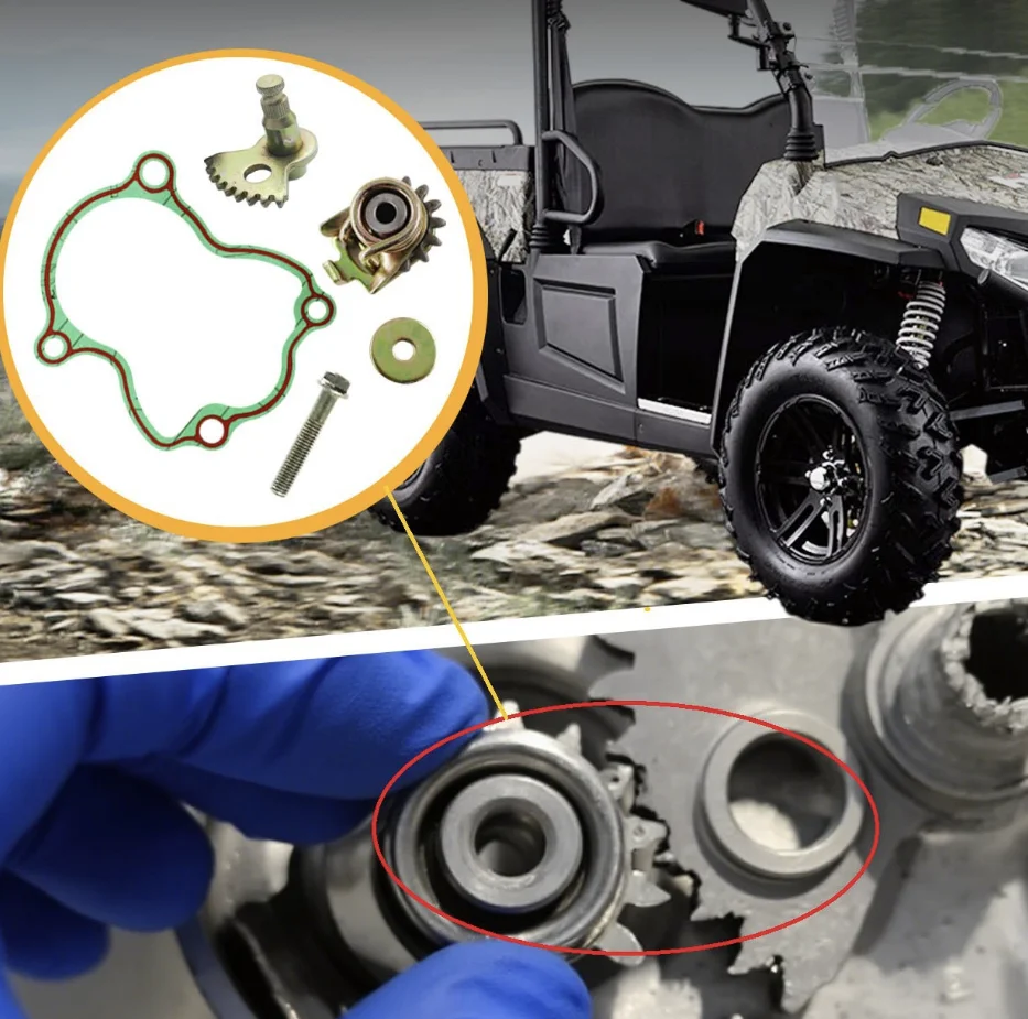 Gearshift Fan Gear Repair Kit Fits 400-750cc Hisun-style UTV ATV Includes Gears Shaft  Gasket OEM23320-004-0000
