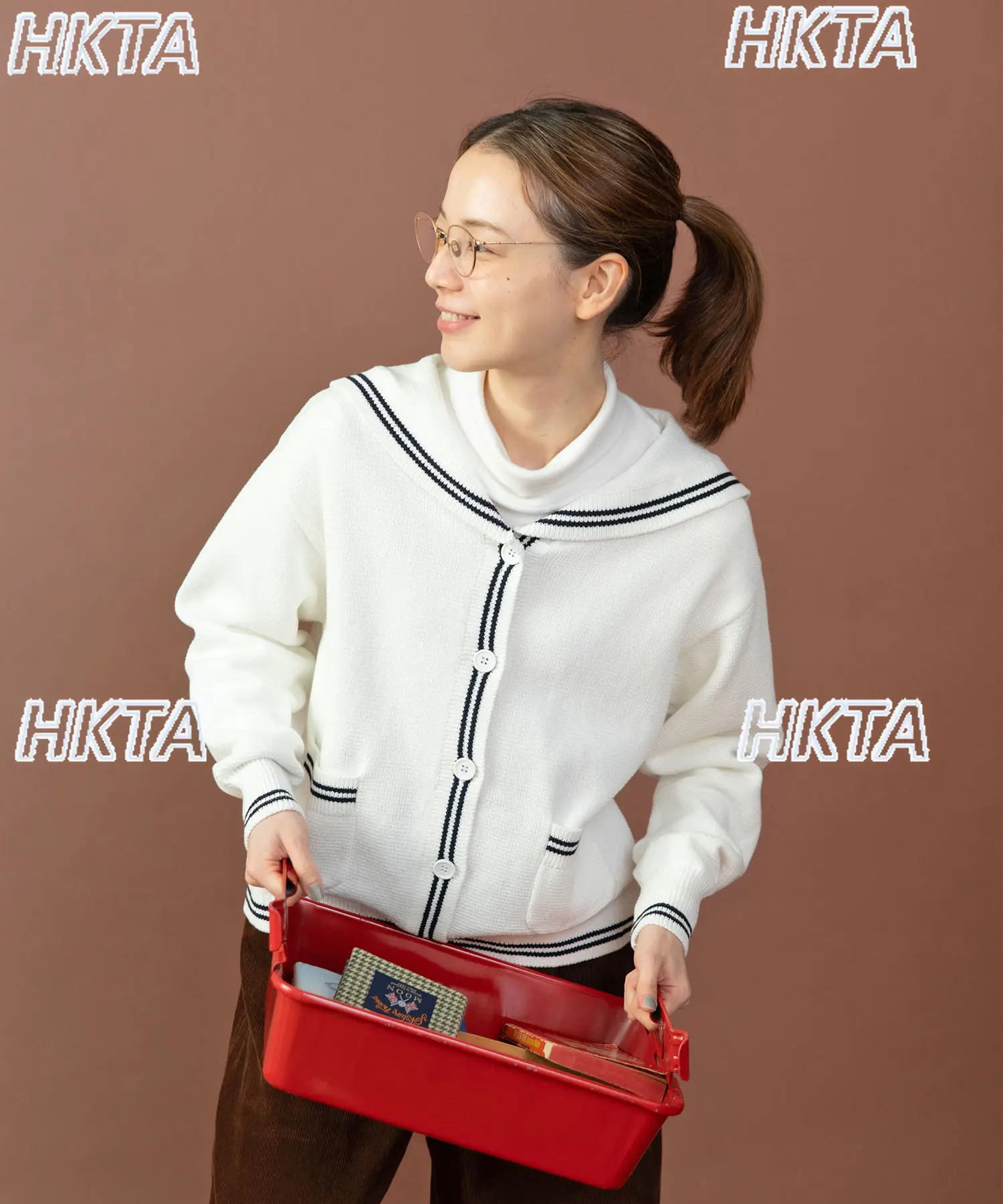 

Японский французский матросский воротник соответствующего цвета, свободный повседневный вязаный кардиган, куртка, зимний белый свитер для поездок на работу, верхнее пальто для женщин