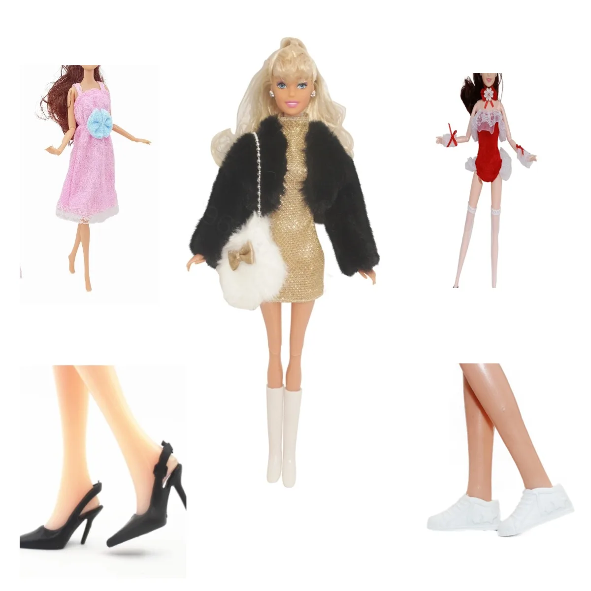 

BJD Doll 12 inch 30cm with Outfits x3 sets and Shoes x 2 pairs - Movable Figure Model DIY Best Girl Gift Child Toys