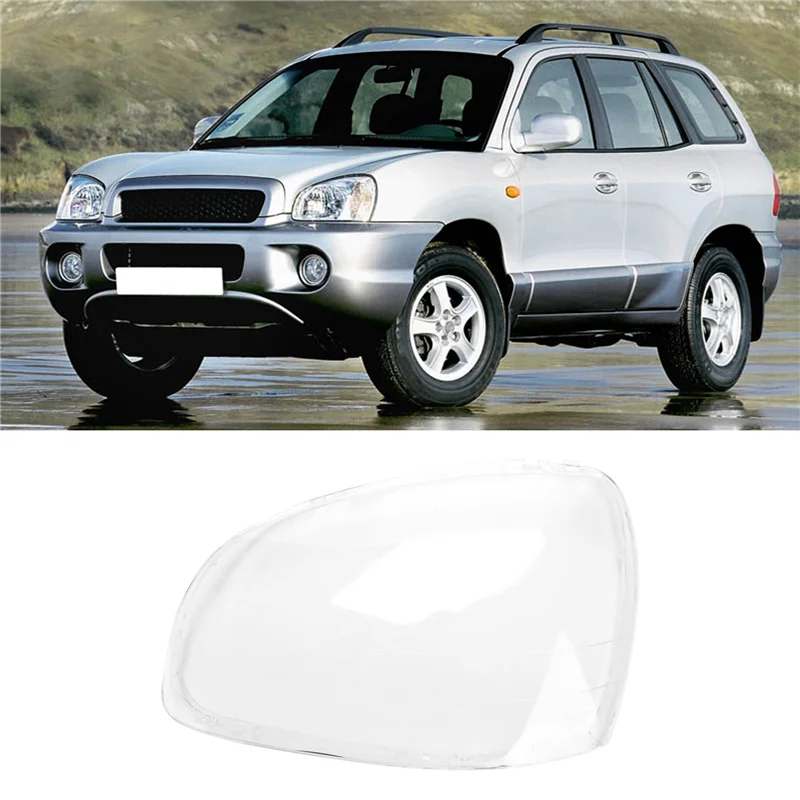 

WO-For Hyundai Santa Fe 2001 02 03 04 05 2006 Car Headlight Lens Cover Lampshade Front Auto Light Shell