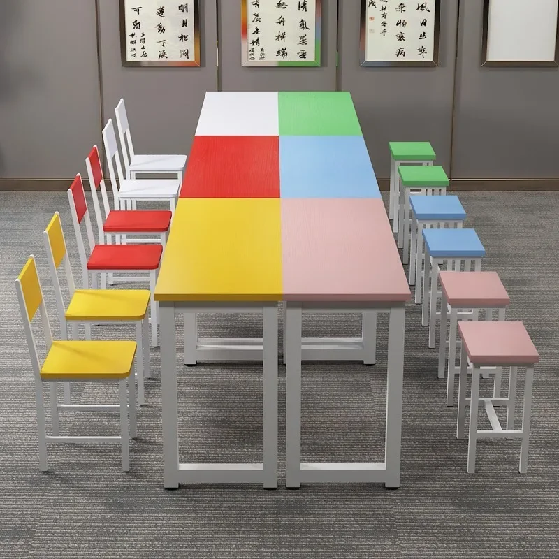 Goedkope Schoolmeubilair Benodigdheden Moderne Trainingstafel Houten Student Kids School Sets Tafel Bureaustoel Schoolbureau