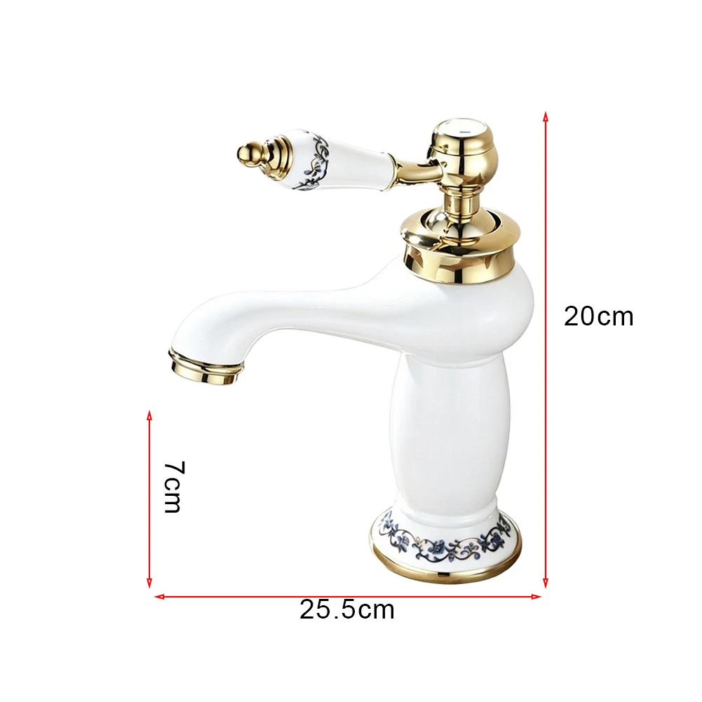 For Daily Washing Needs Antique Bathroom Faucet Vintage Washbasin for tap Single Handle Kitchen Mixer for tap White Copper
