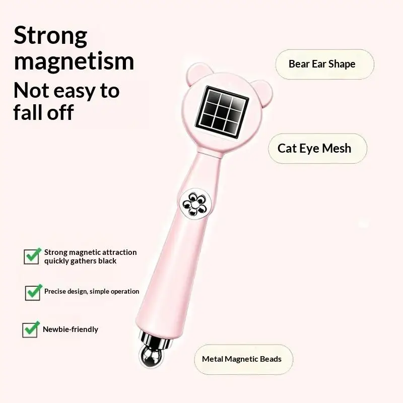 Bear Shaped Multi Function Nail Magnet Petals Grid Effect Super Strong Cat Eye Nail Magnetic Tools DIY Manicure Stick