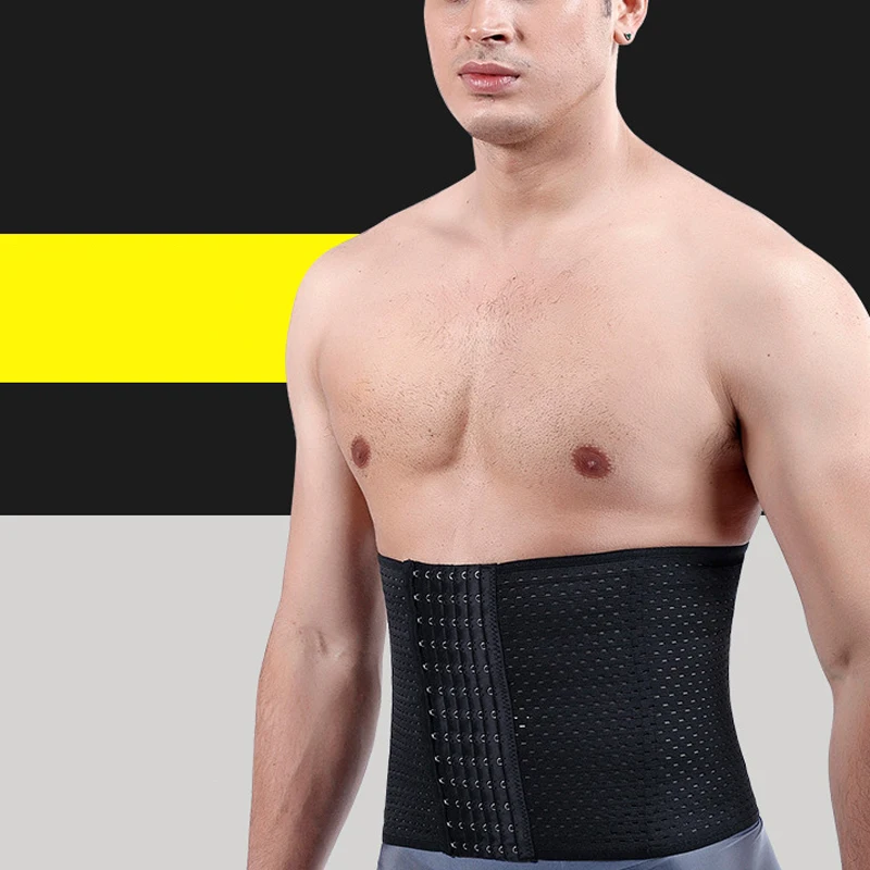 1pcs Men Sports Slimming Body Shaper Waist Trainer Trimmer Belt Corset Belly Control Belt Fitness Shapewear Reduce beer belly