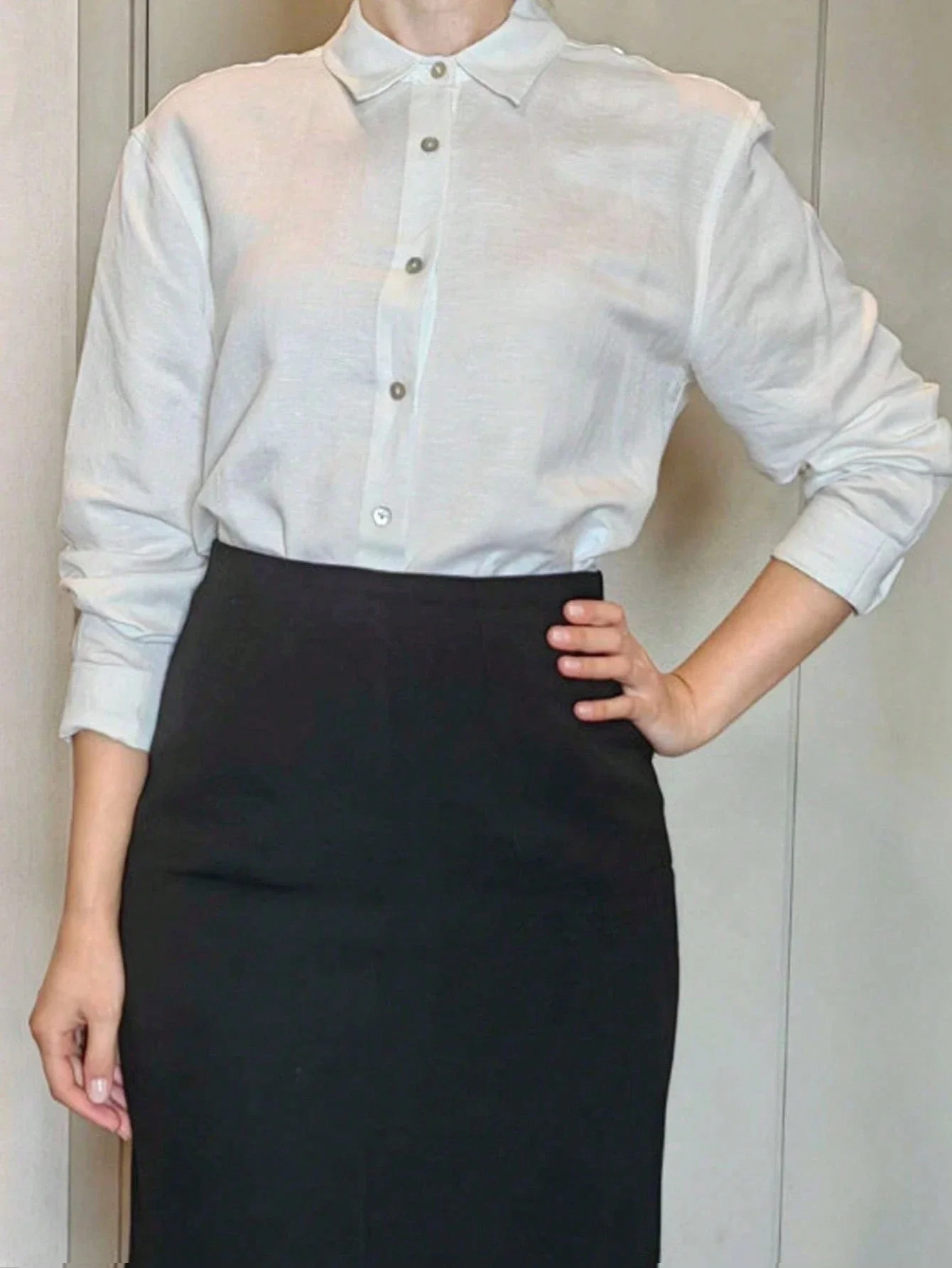 

Женская рубашка из льняной хлопковой смеси на пуговицах, свободного кроя, повседневная, белая