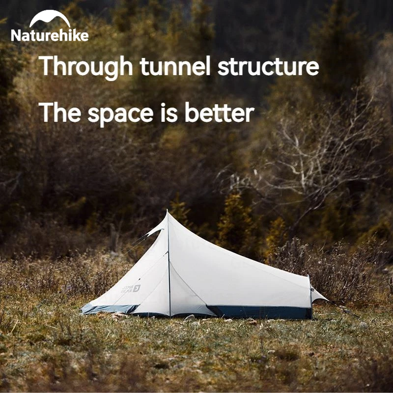 Naturehike JIMS GEAR Tunnel Tent 4 Season 2 People Rainproof Tent for Hiking Outdoor Mountaineering Ultralight Double Layer Tent