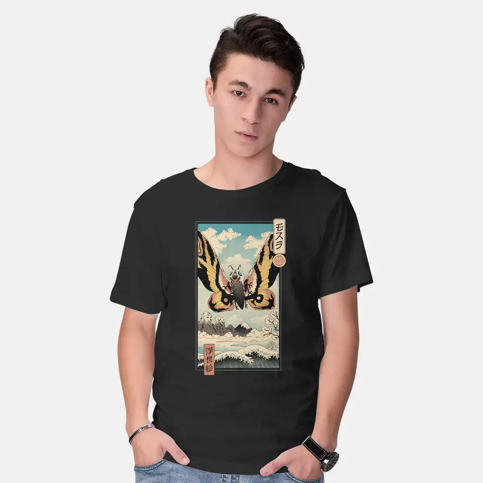 Ancient Moth Ukiyo-E Unisex T-shirts for Man Woman Short Summer Tees Casual Cotton New Arrival Fashions Couple's Cloths