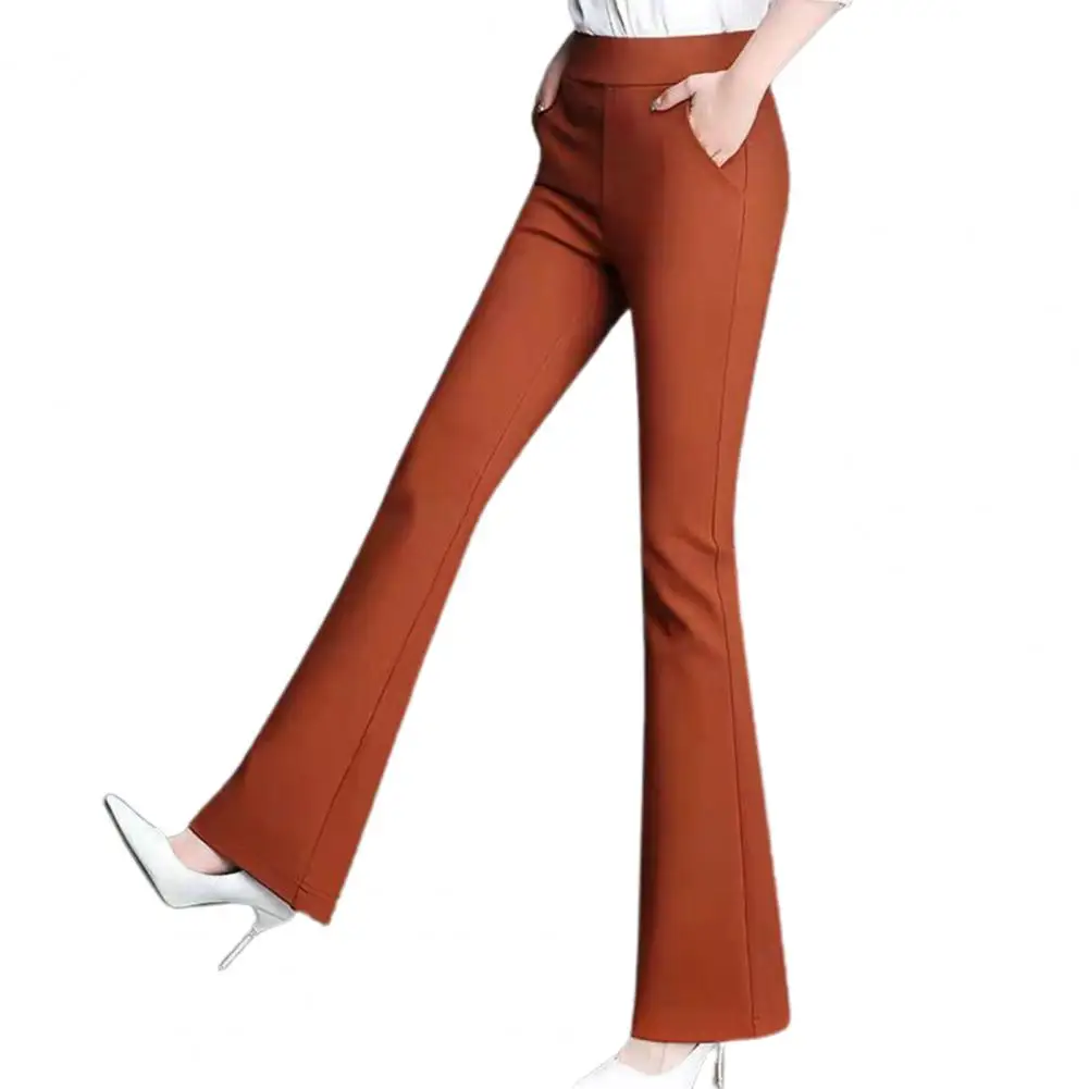 

Korean Fashion Women Office Suit Pants Vintage High Waist Flare Pants Female Casual Draped Straight Trousers Pantalones