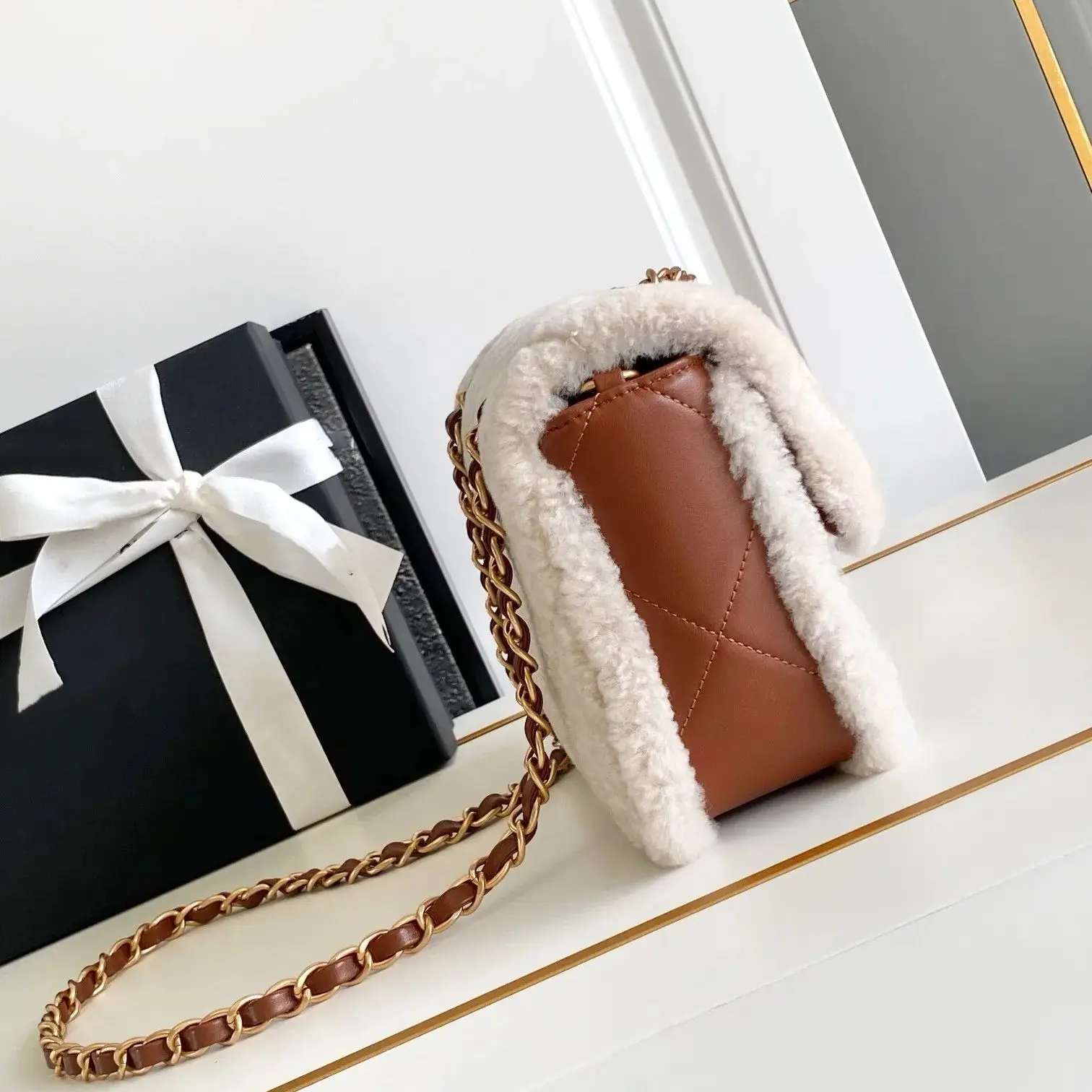 High Quality Mini Teddy Bear Flip Bag 2024 Autumn And Winter New Sheepskin Women Bag Single Shoulder Crossbody Bag