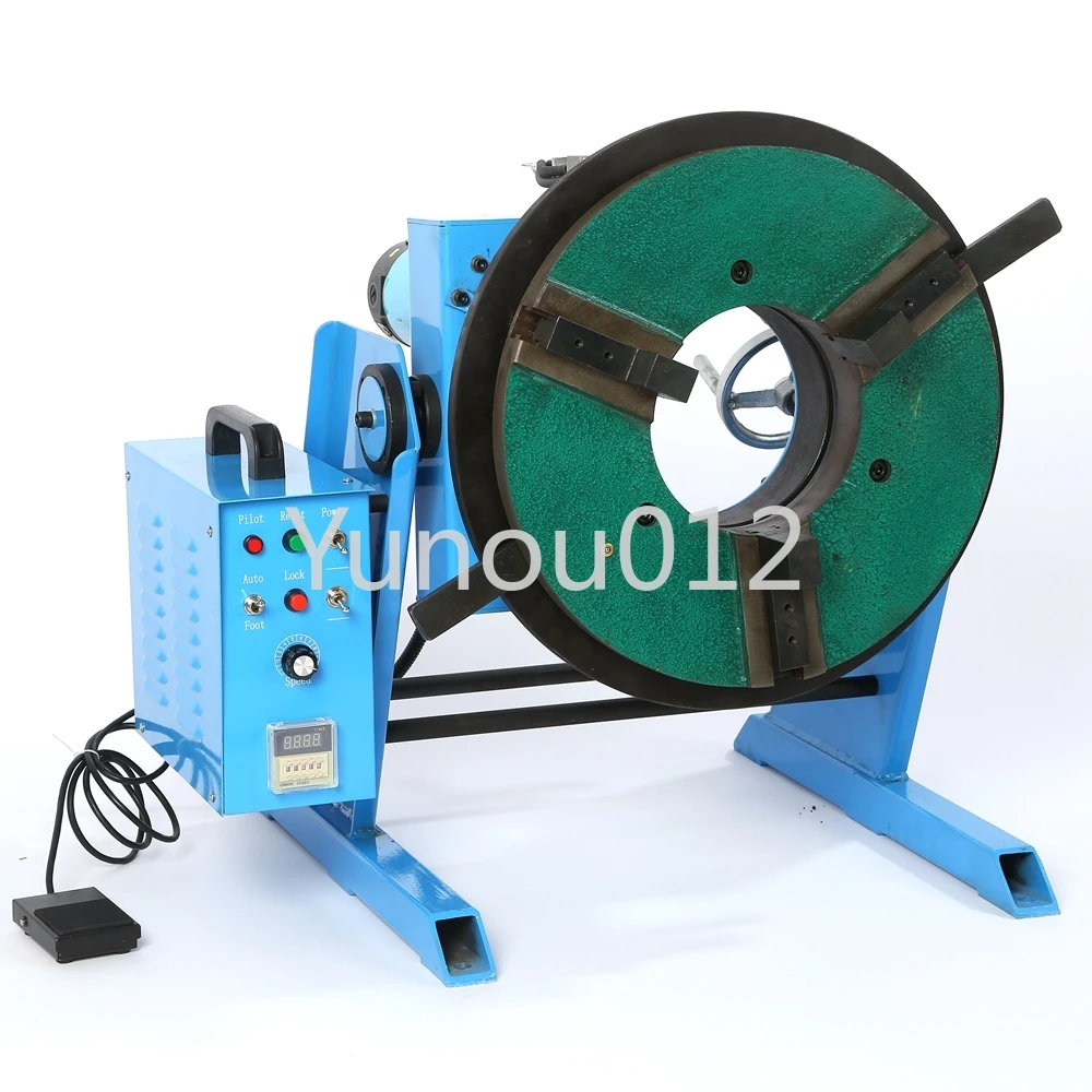 HD-200 Welding Positioner 200KG Rotary Welding Table With WP400 Chuck Center Holes 140mm