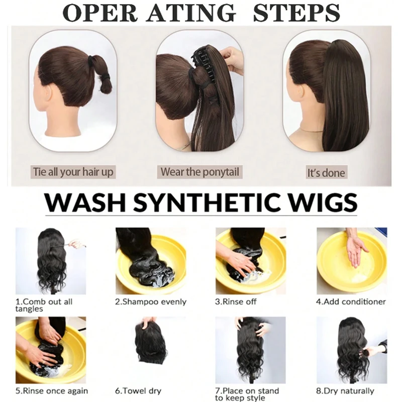 Coda di cavallo con clip per artiglio Viola Pezzo di capelli sintetici in fibra resistente al calore lungo rettilineo da 32 pollici, adatto per riunioni quotidiane delle ragazze