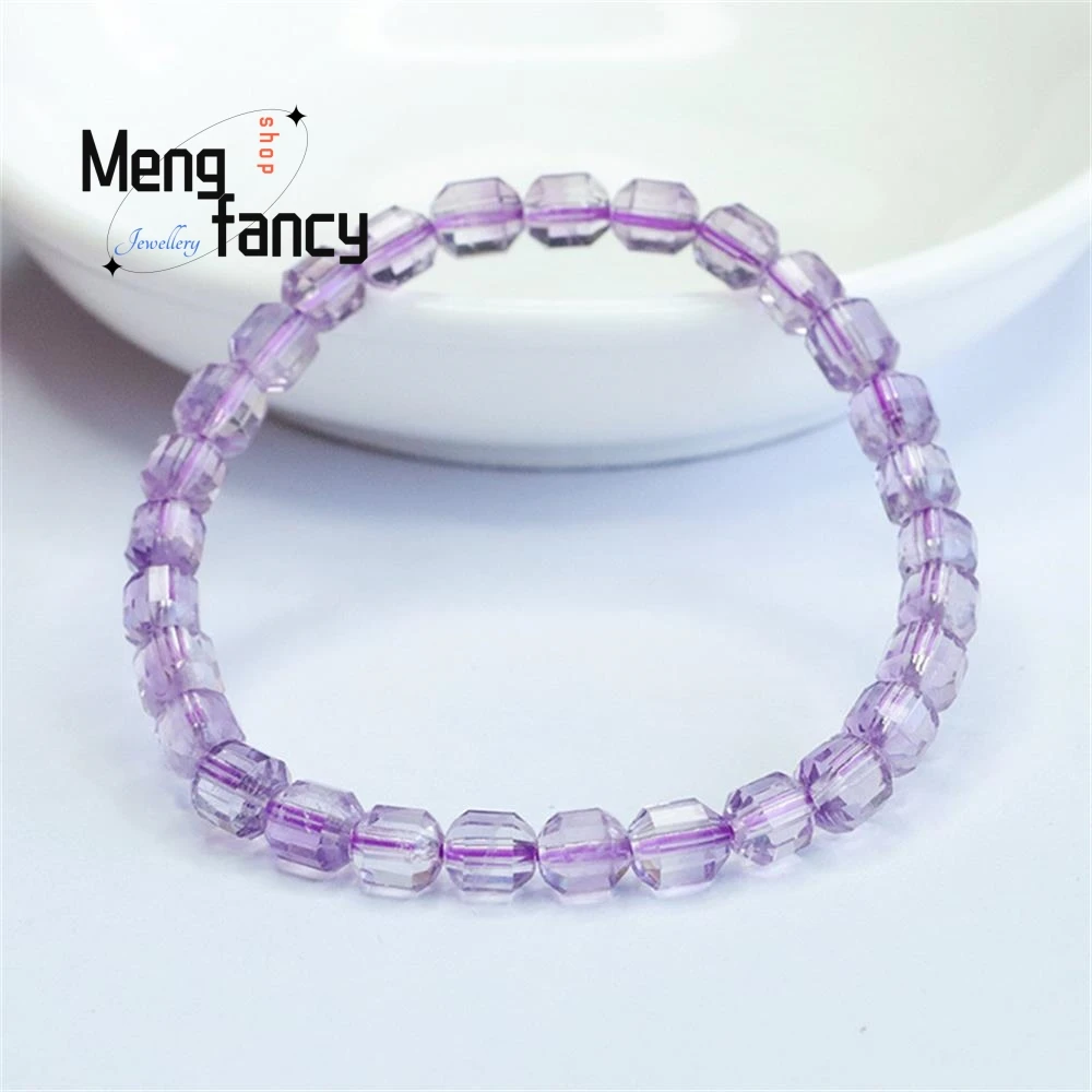 Natural Amethyst Exquisite Elegant Bracelet Colour Treasure Cut String Simple High-grade Couple Fashion Jewelry Holiday Gifts