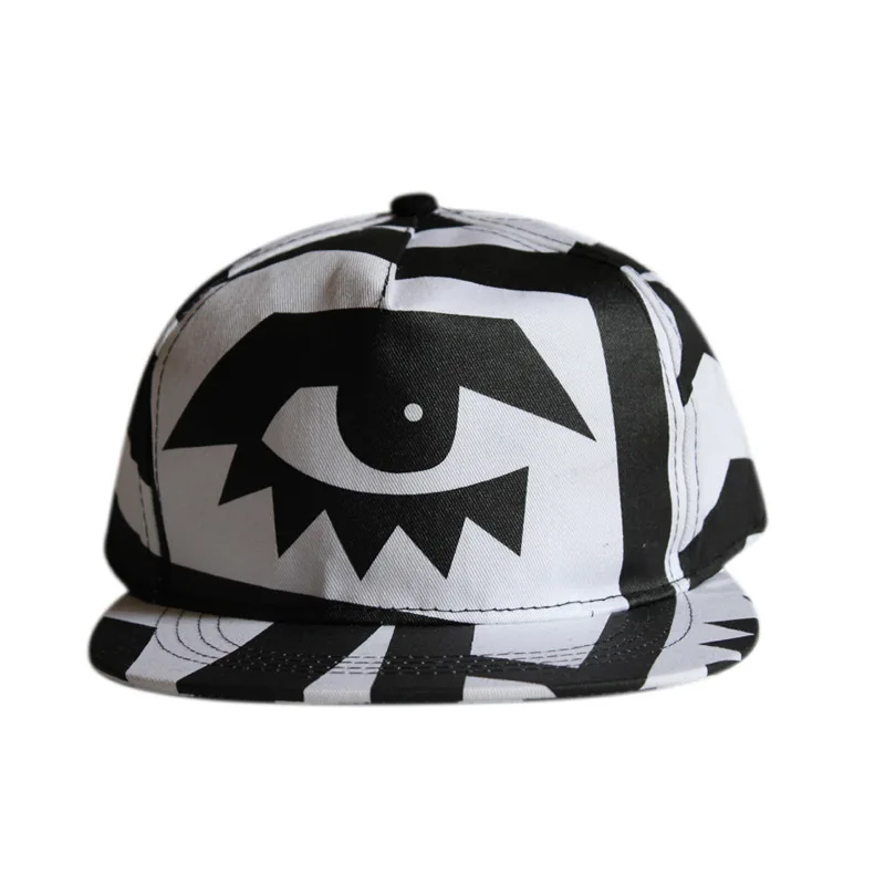 2022 Eye Of Hell Hip Hop Baseball Cap Trendy Personality Dance Show Teeen Hat Dj Joy Orgasm Image Visor