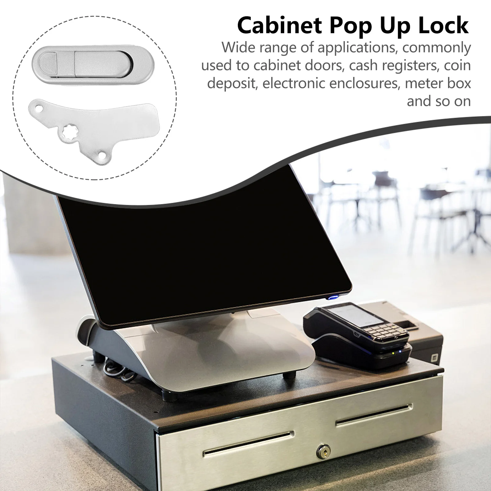 1 قطعة سبائك الزنك قسط خزانة كهربائية قفل الباب قفل مسطح لخزانة الشبكة صندوق متر ماكينة تسجيل المدفوعات النقدية الضميمة