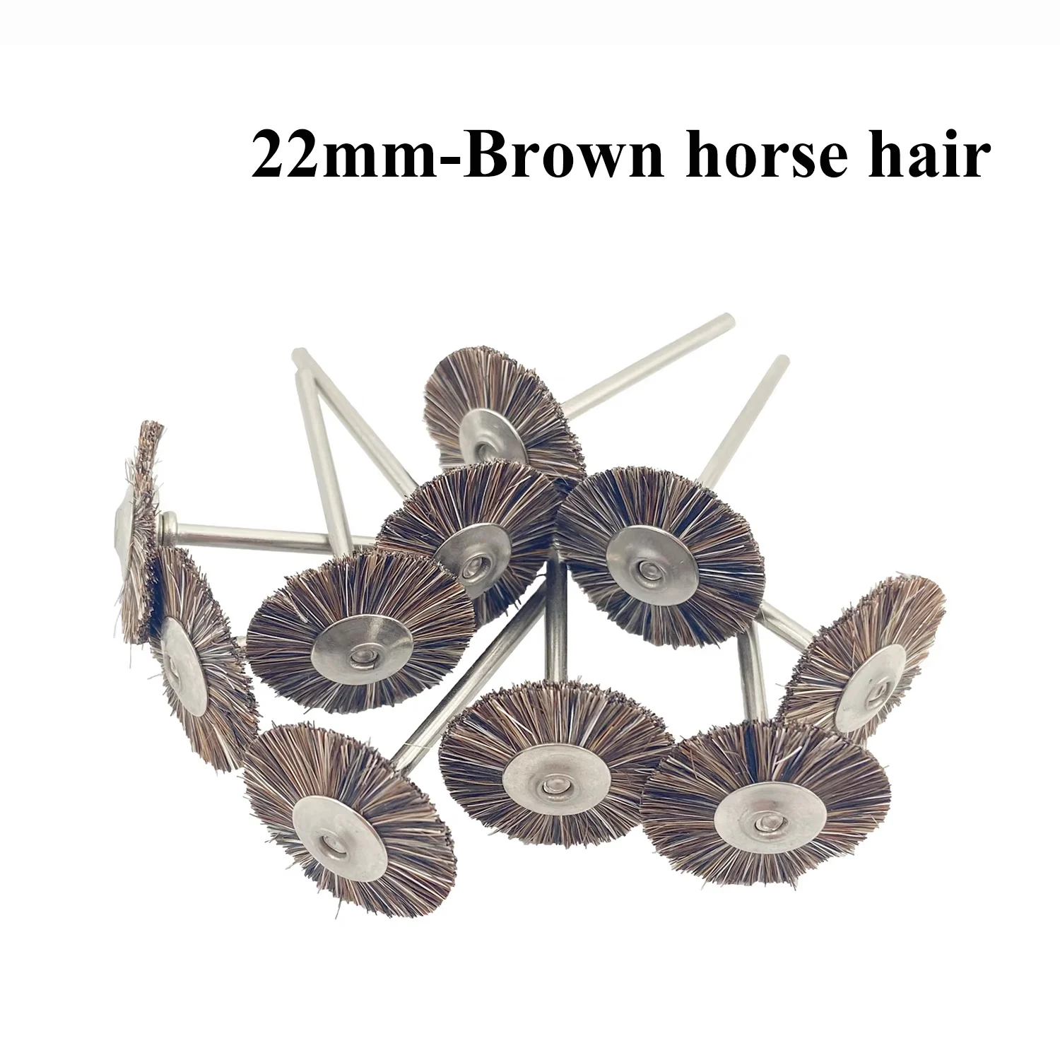 10 Teile/beutel Dental Odontologia Polieren Pinsel Rad Dreh Werkzeuge 2,35mm HP Schaft Wolle Ziege Baumwolle Schwarz Buff Zahnmedizin Laborator