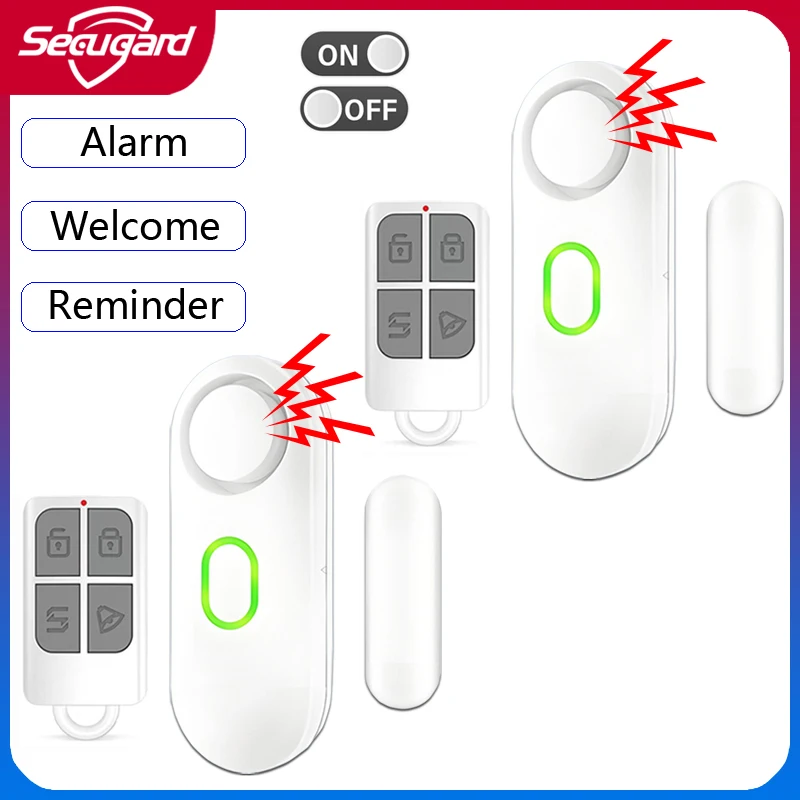 Door Sensor Wndow Close / Open Detector High-Decibel Door Detection With Remote Control Sound Alarm Home Security Burglar Alarm