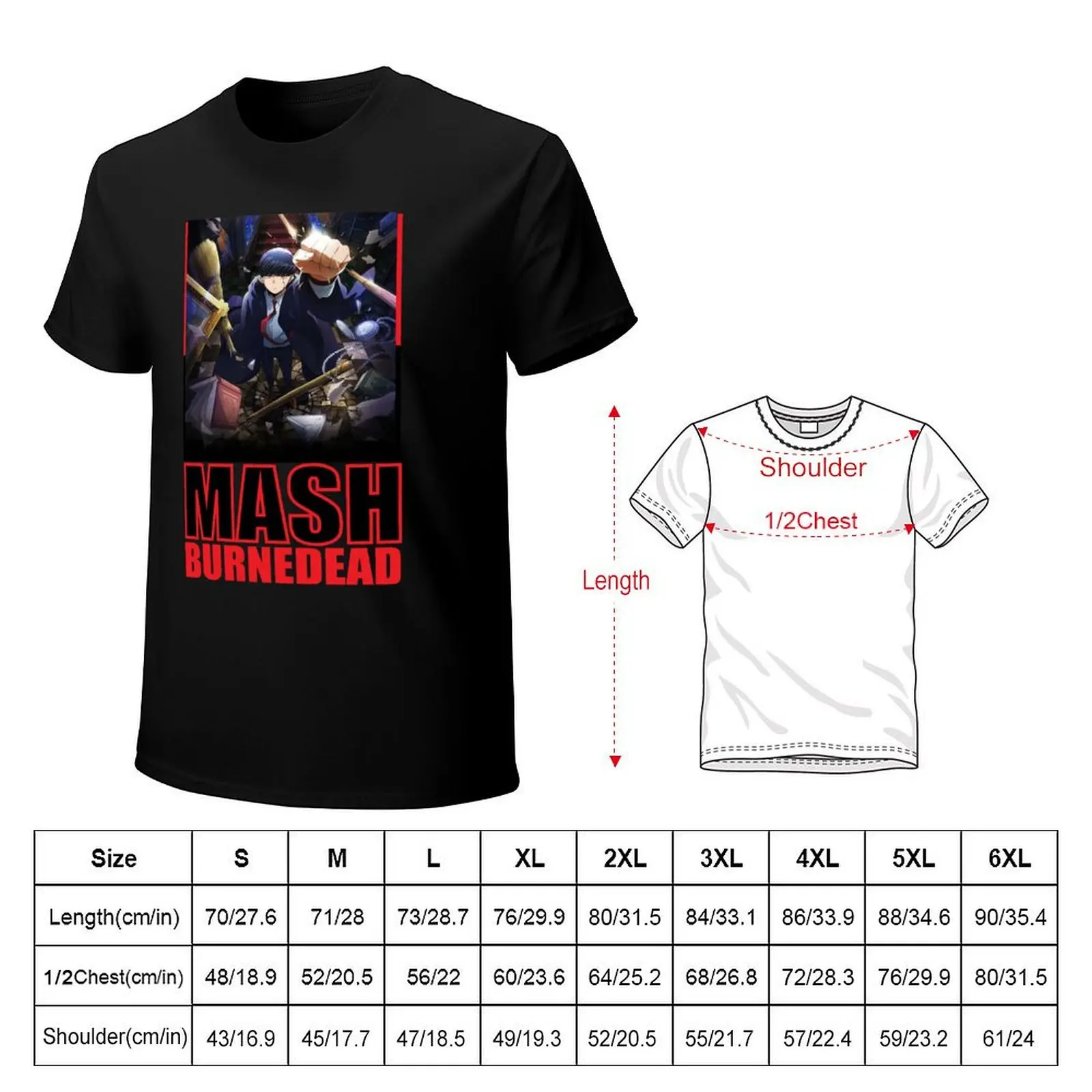 Mashle - Mash Burnedead T-Shirt man t shirts cotton T-Shirt